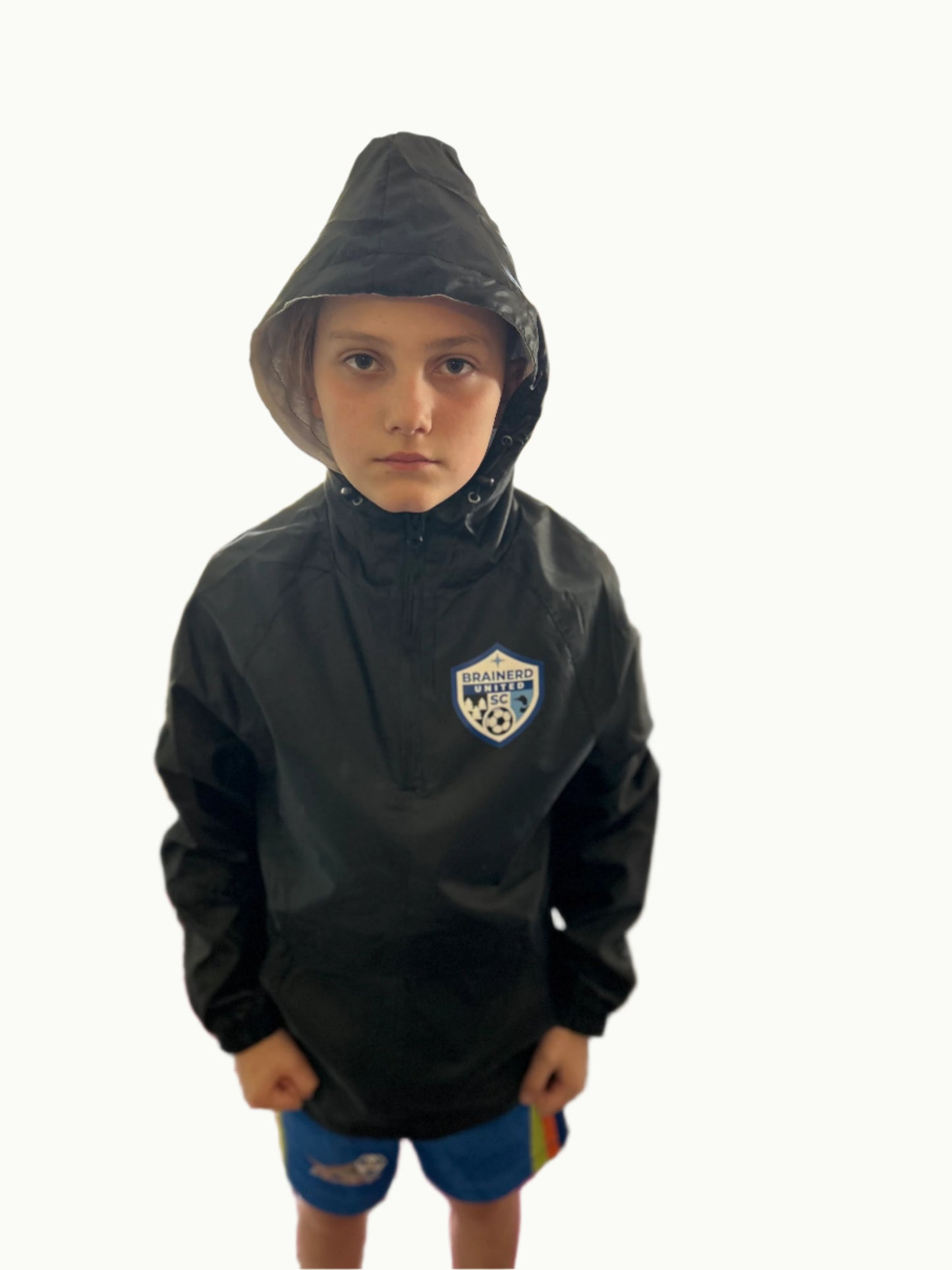 Windbreaker Pack Hoodie Half Zip Pullover Jacket